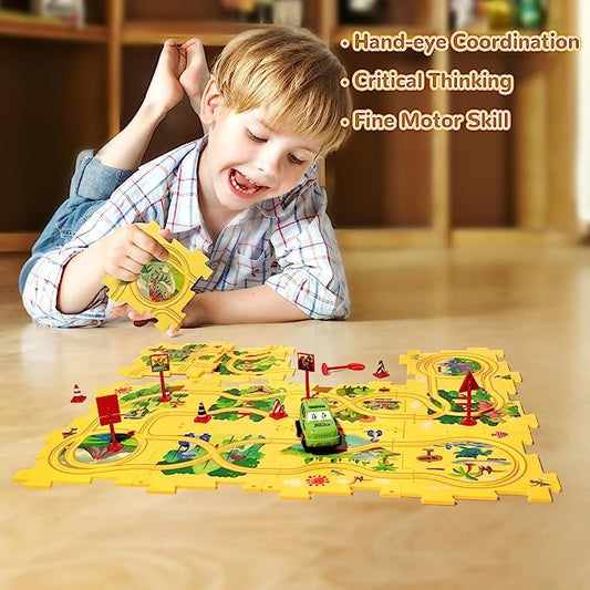 🔥Vânzare excelentă - 40% REDUCERE🔥Set de jucării educative cu pistă și puzzle pentru copii